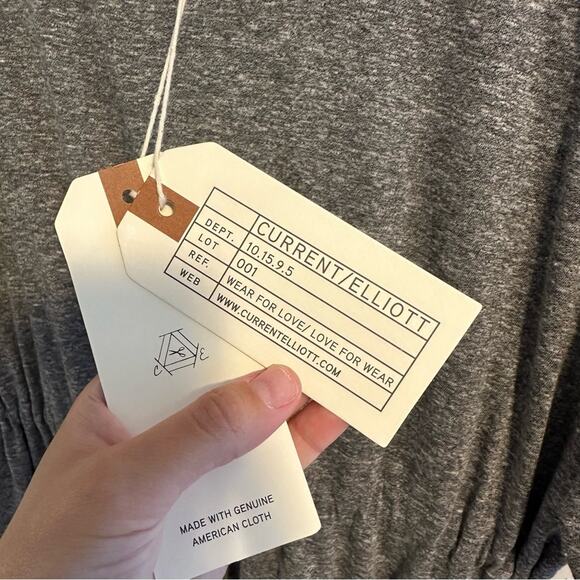 NWT Current/Elliott Gray Short Sleeve Mini Dress Medium - Picture 12 of 13